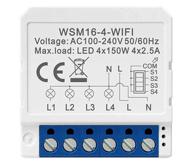 Avatto Inteligentny przekaźnik poczwórny WSM16-W4 - 1177070 - zdjęcie